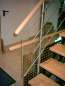 Mobile Preview: Innen - Treppengeländer aus Edelstahl  mit Holzhandlauf