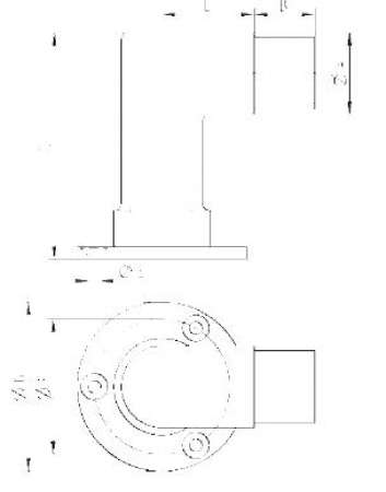 Edelstahl - Flanscheckbogen für Rundrohr 42,4 x 2,0 mm