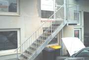 Für den Außenbereich fertigen wir auch Treppenanlagen mit Blechwannen
