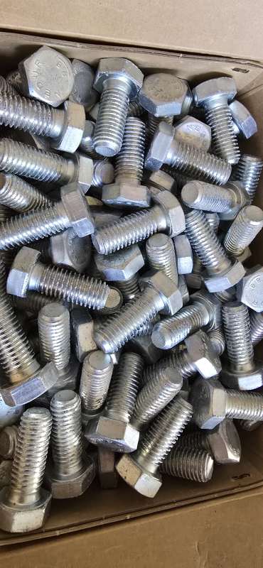 1 Packung DIN 933 Sechskantschraube mit Gewinde bis Kopf 8.8 verzinkt M12 x 30 mm (100 Stück Inhalt je Packung)