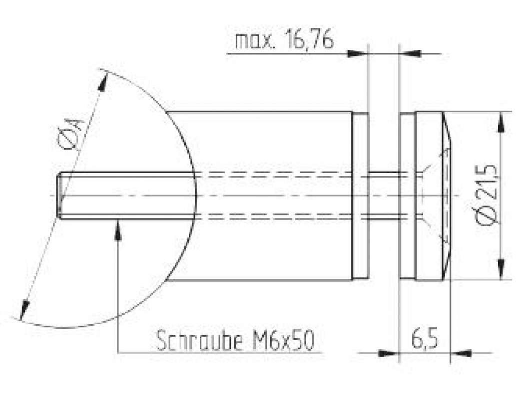 Punkthalter für Rundrohr 42,4 mm
